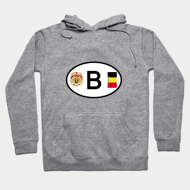 Belgium car country code Hoodie by Travellers